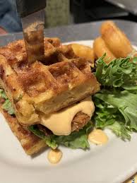 Try this vegan chicken and waffles dish at Veggie Galaxy